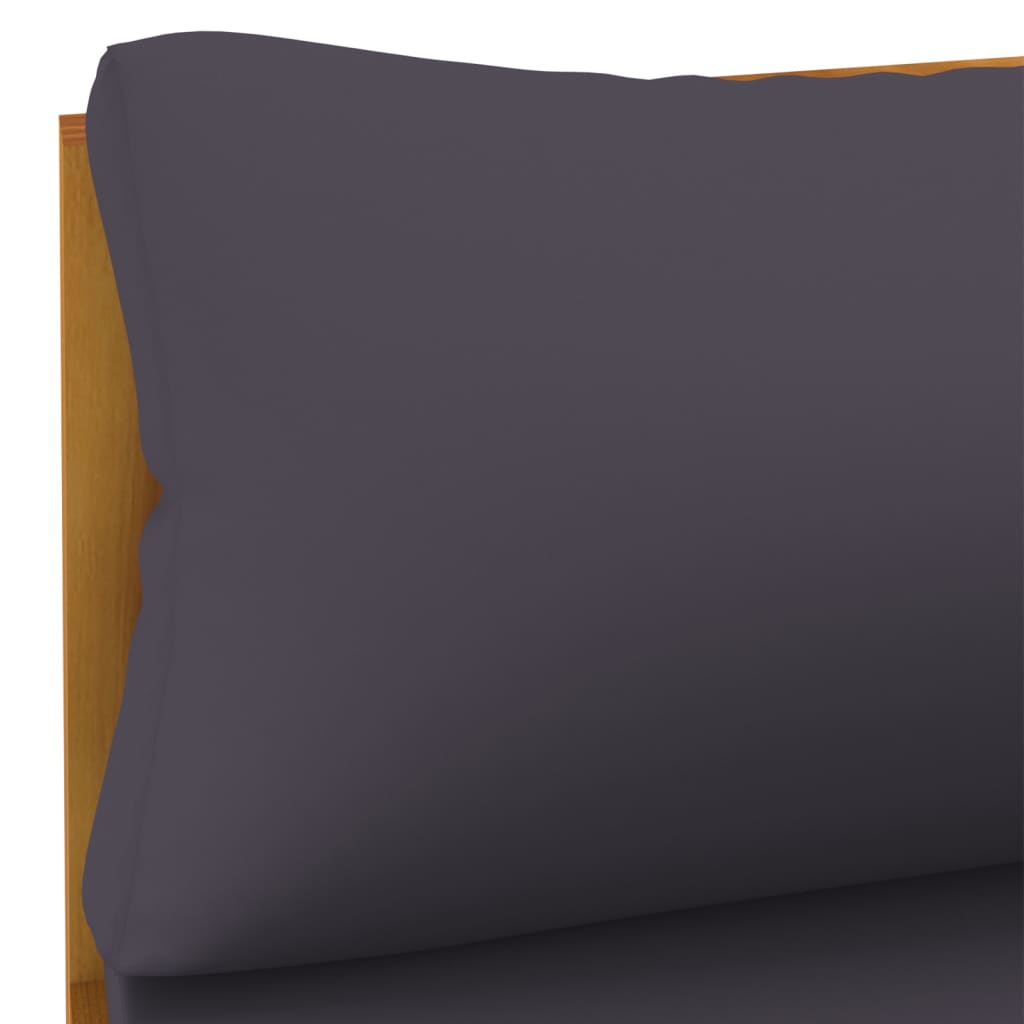 Salon de jardin meuble d'extérieur ensemble de mobilier 9 pièces avec coussin bois d'acacia solide