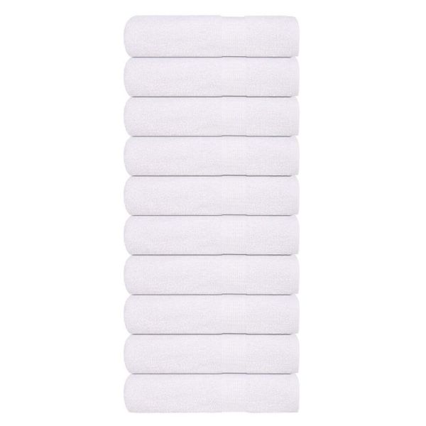 vidaXL Toalhas de Banho 10 Peças 100x150 cm 360 Gsm 100% Algodão Branco - 4098518704