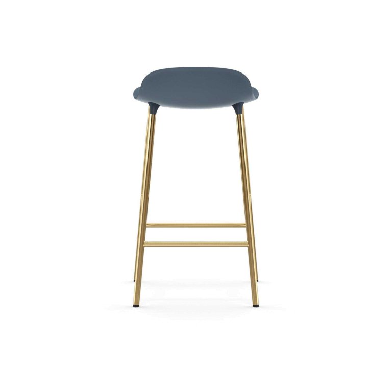 Normann Copenhagen Form Barstool barkruk 65cm met messing onderstel zwart
