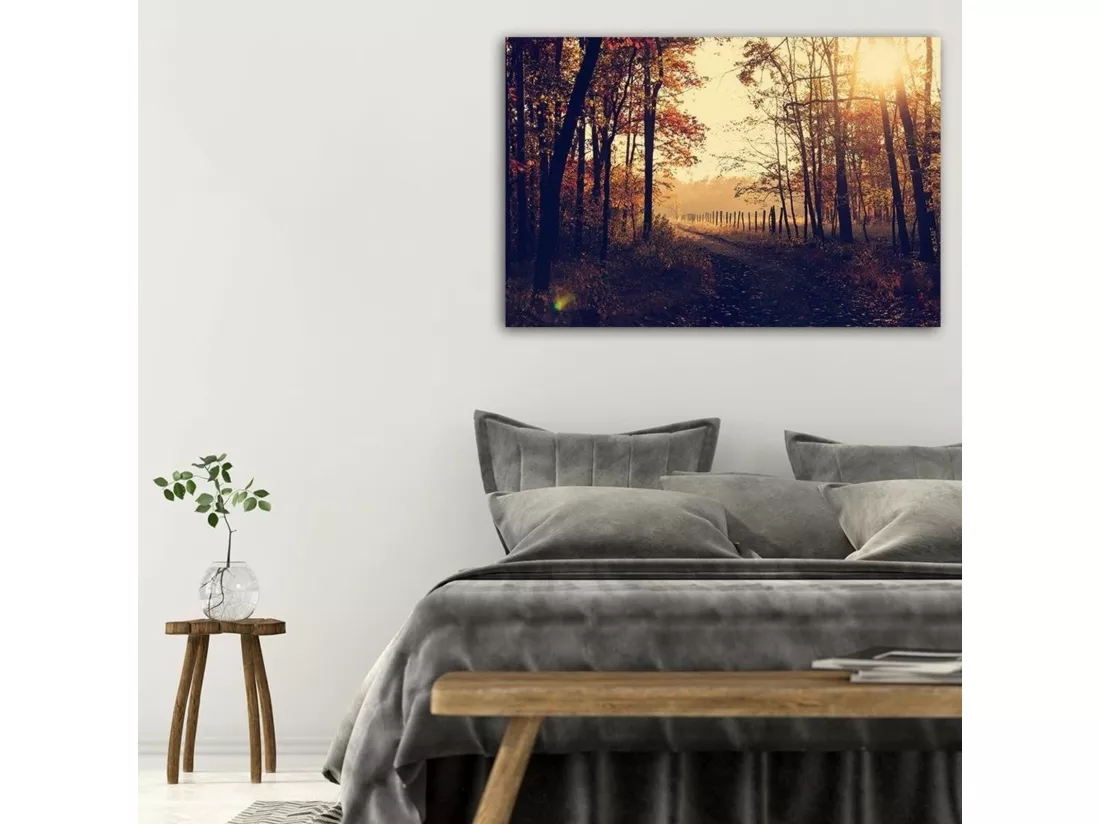 Tableau chemin de terre des bois à la forêt - 120 x 80 cm