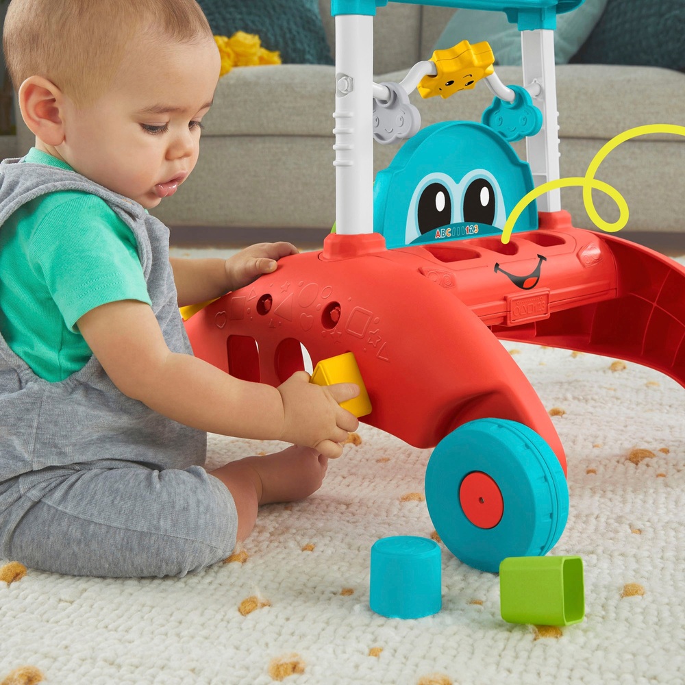Fisher-Price 2-seitiger Lauflernwagen mit gleichmäßiger Geschwindigkeit, über 100 Liedern, Geräuschen und Sätzen