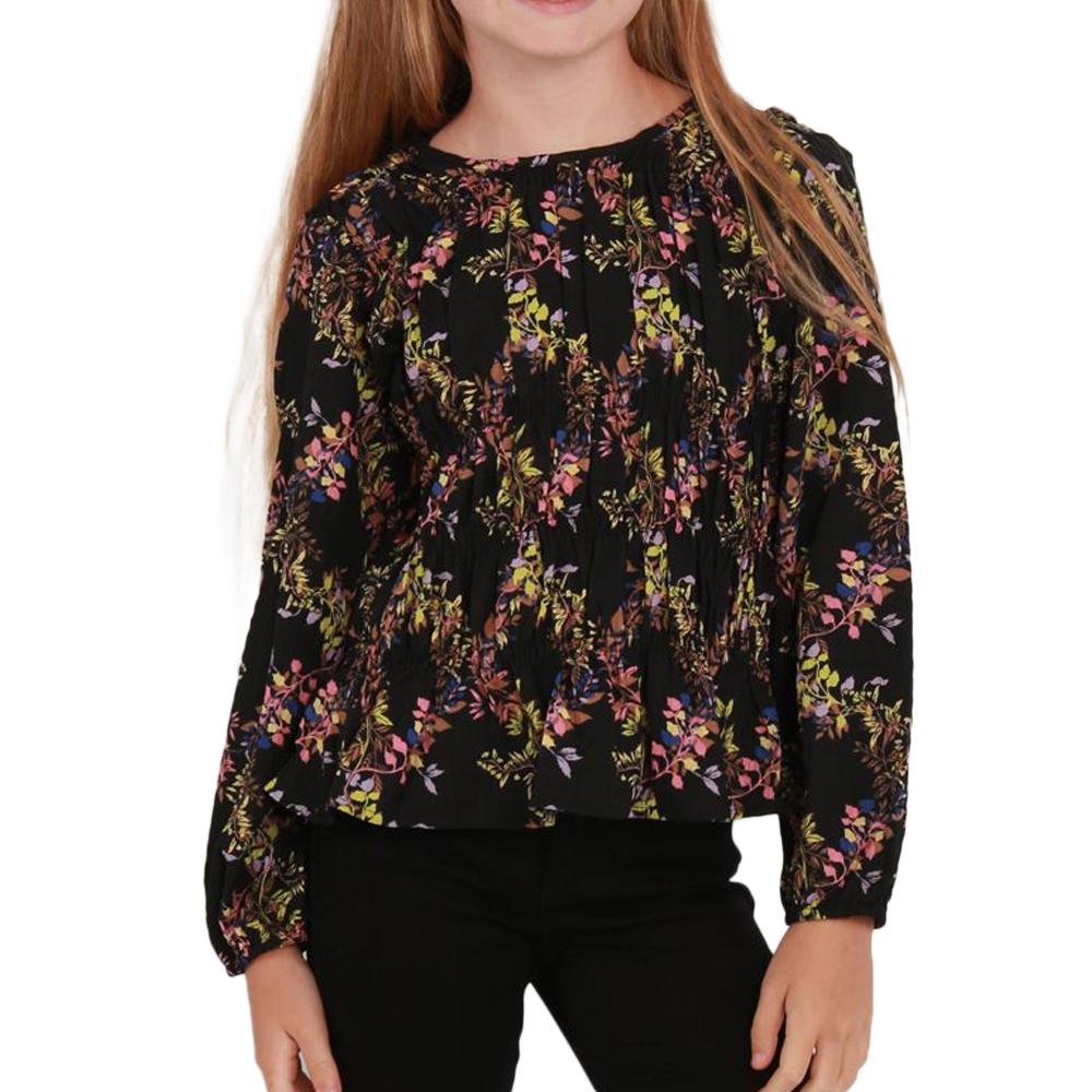 Vero Moda T-Shirt Manches Longues Noir à Motifs Fille Vero Moda Lova