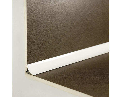 T-Cove verbindingsprofiel, aluminium, wit, 250 cm hoog, 12 mm