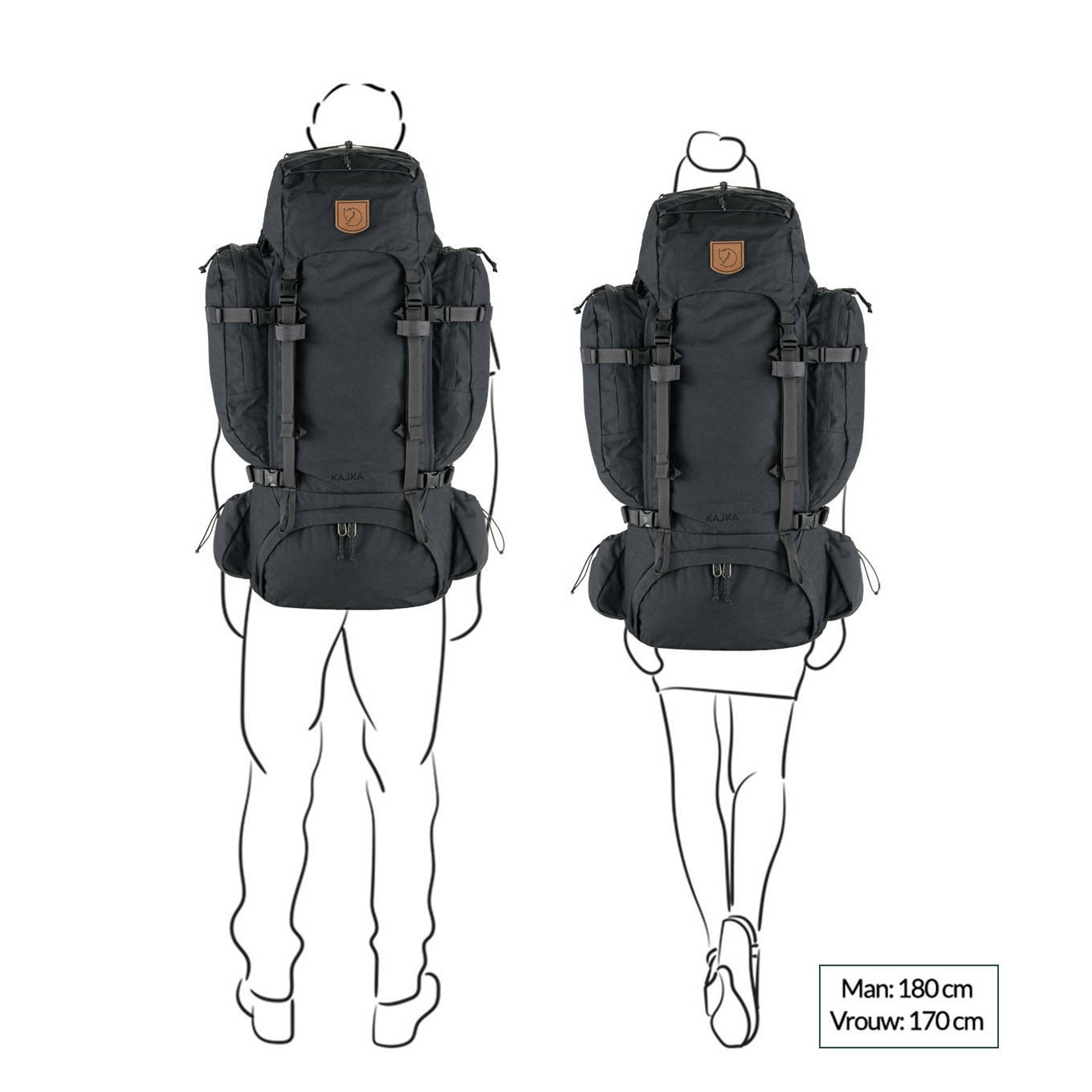 Fjällräven backpack Kajka 75L M/L taupe