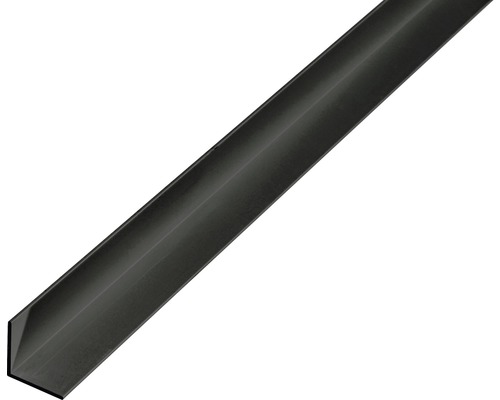 Aluminium hoekprofiel, zwart geanodiseerd, 20x20x1 mm, 2 m