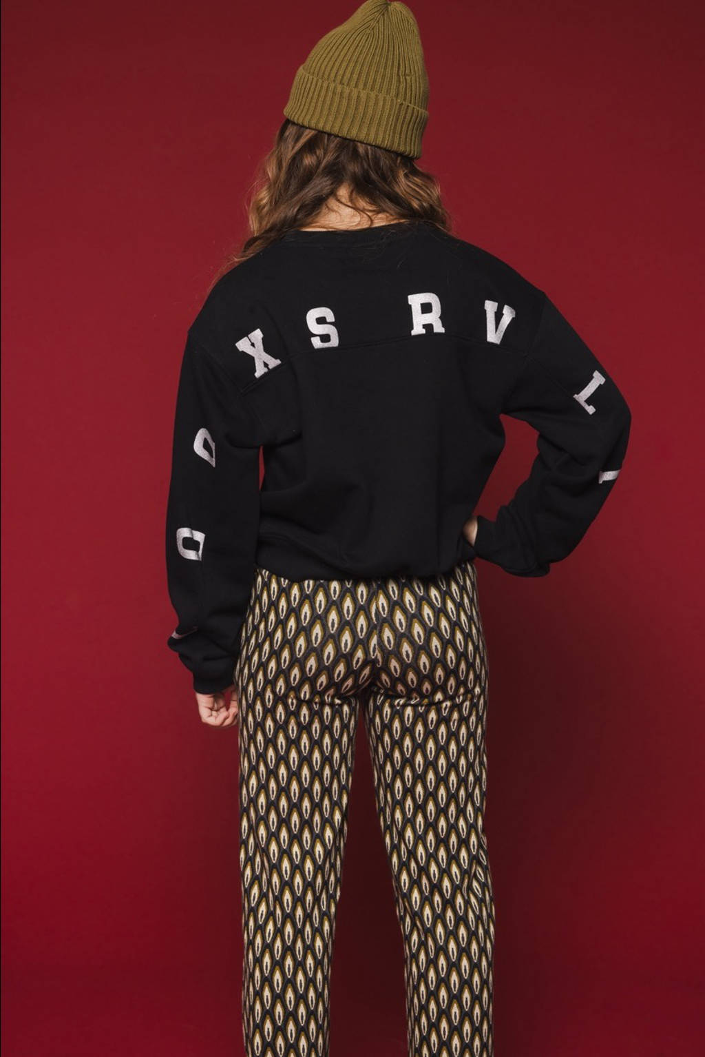 LOOXS sweater met tekst zwart/wit