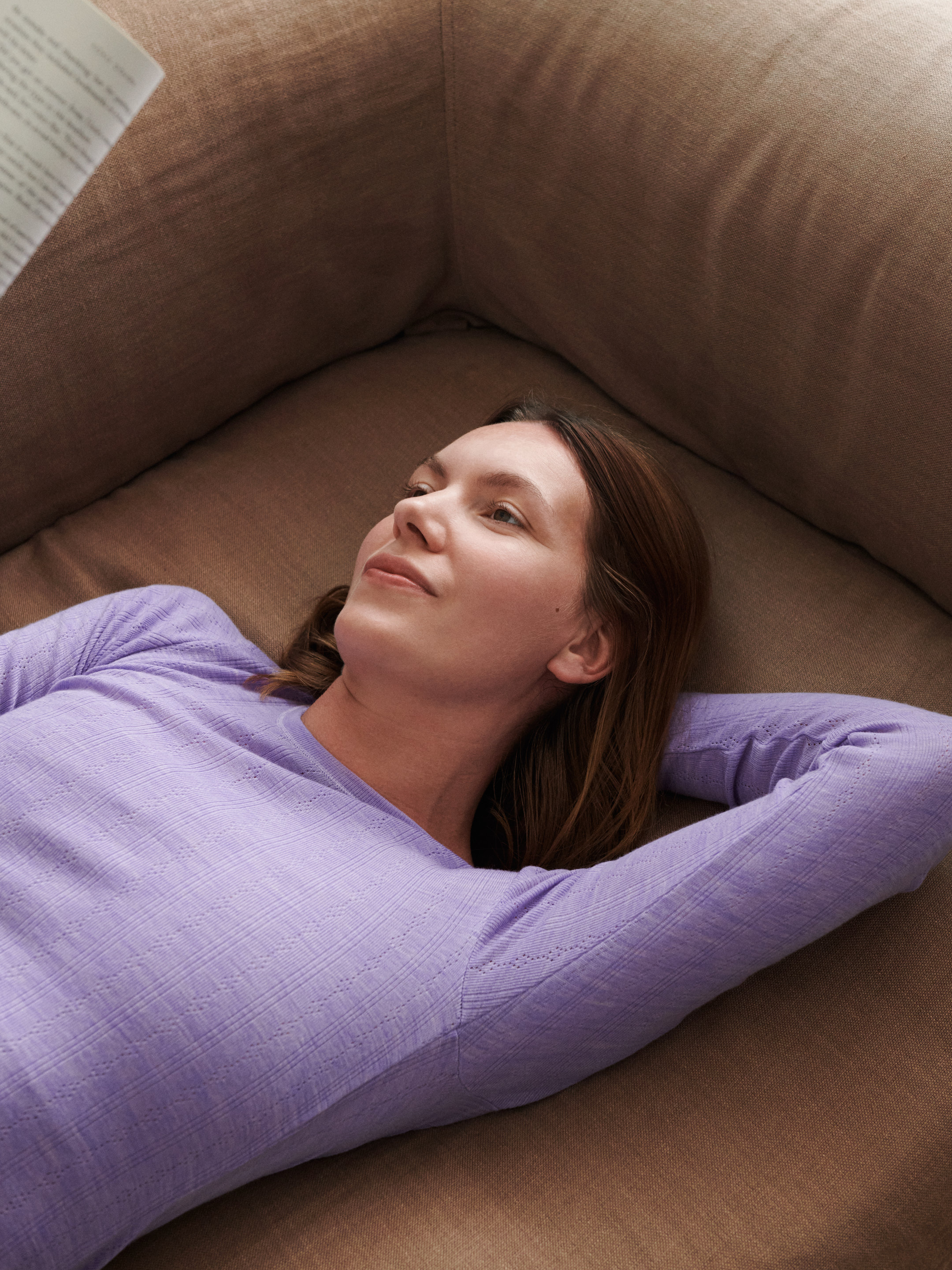 Pointelle shirt van merinowol voor dames