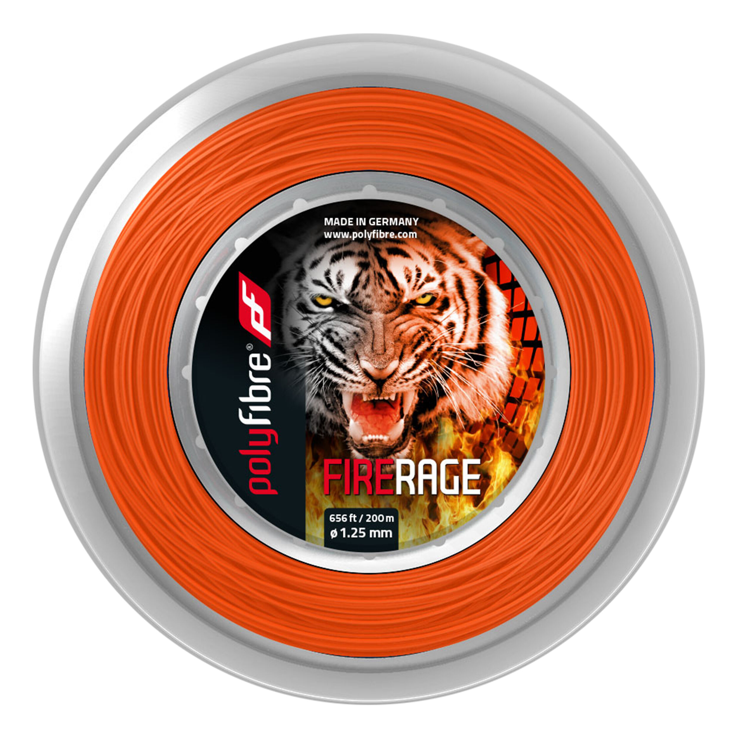 Polyfibre Firerage Ribbed 200m Bobine Cordage - Rouge