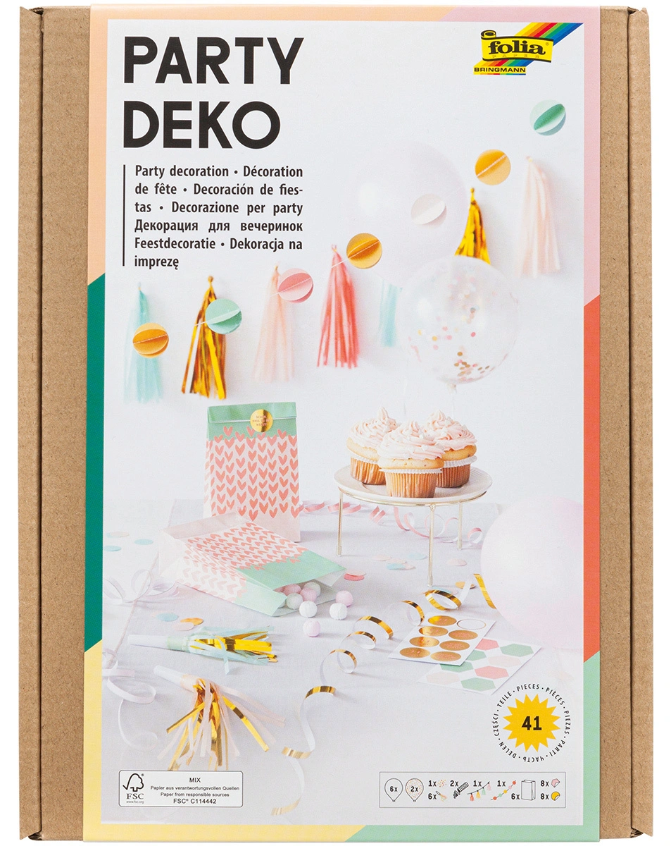 Party-Box DEKO GIRLS 40-teilig in bunt