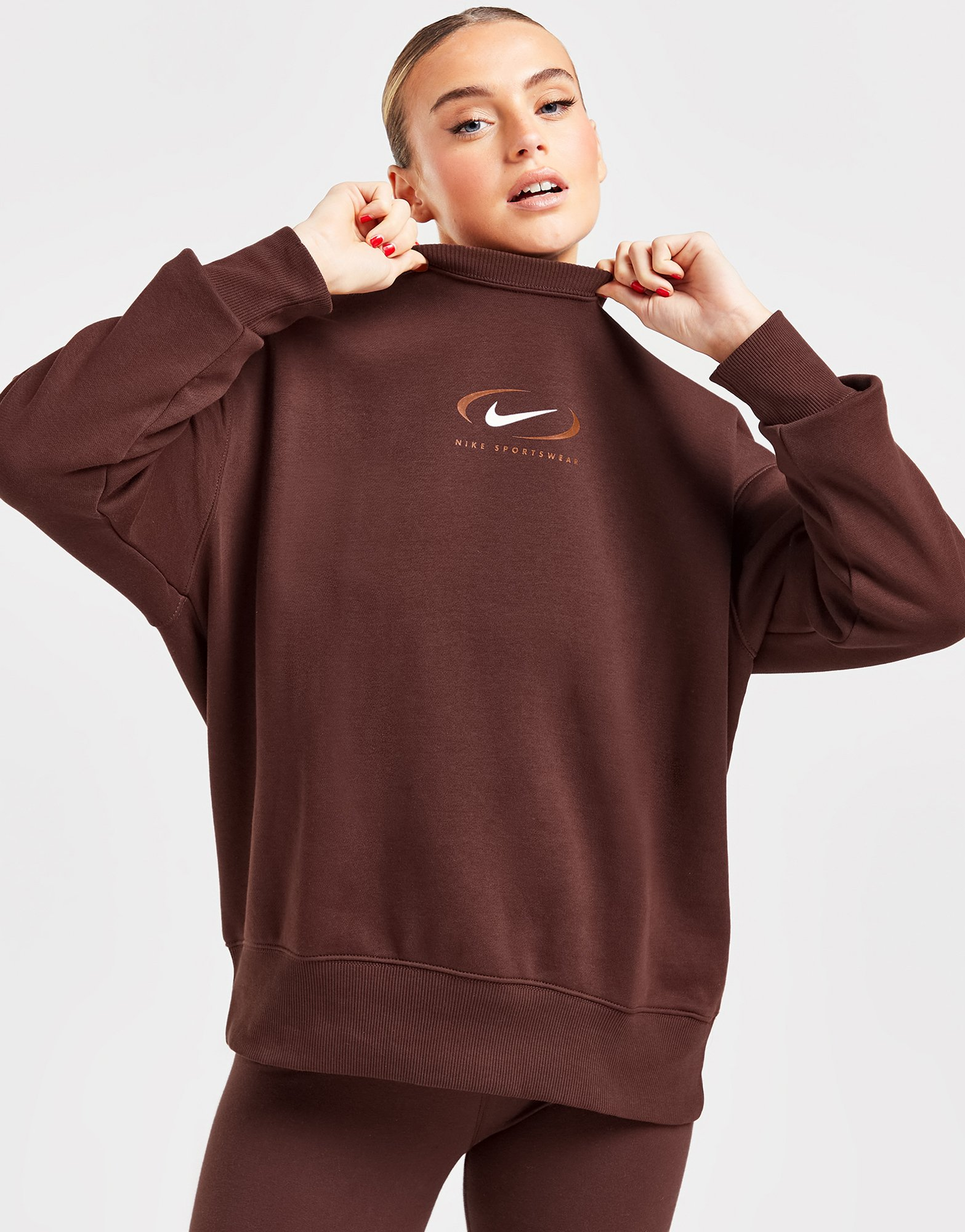 Nike Sportswear Swoosh Oversized Crew Sweatshirt