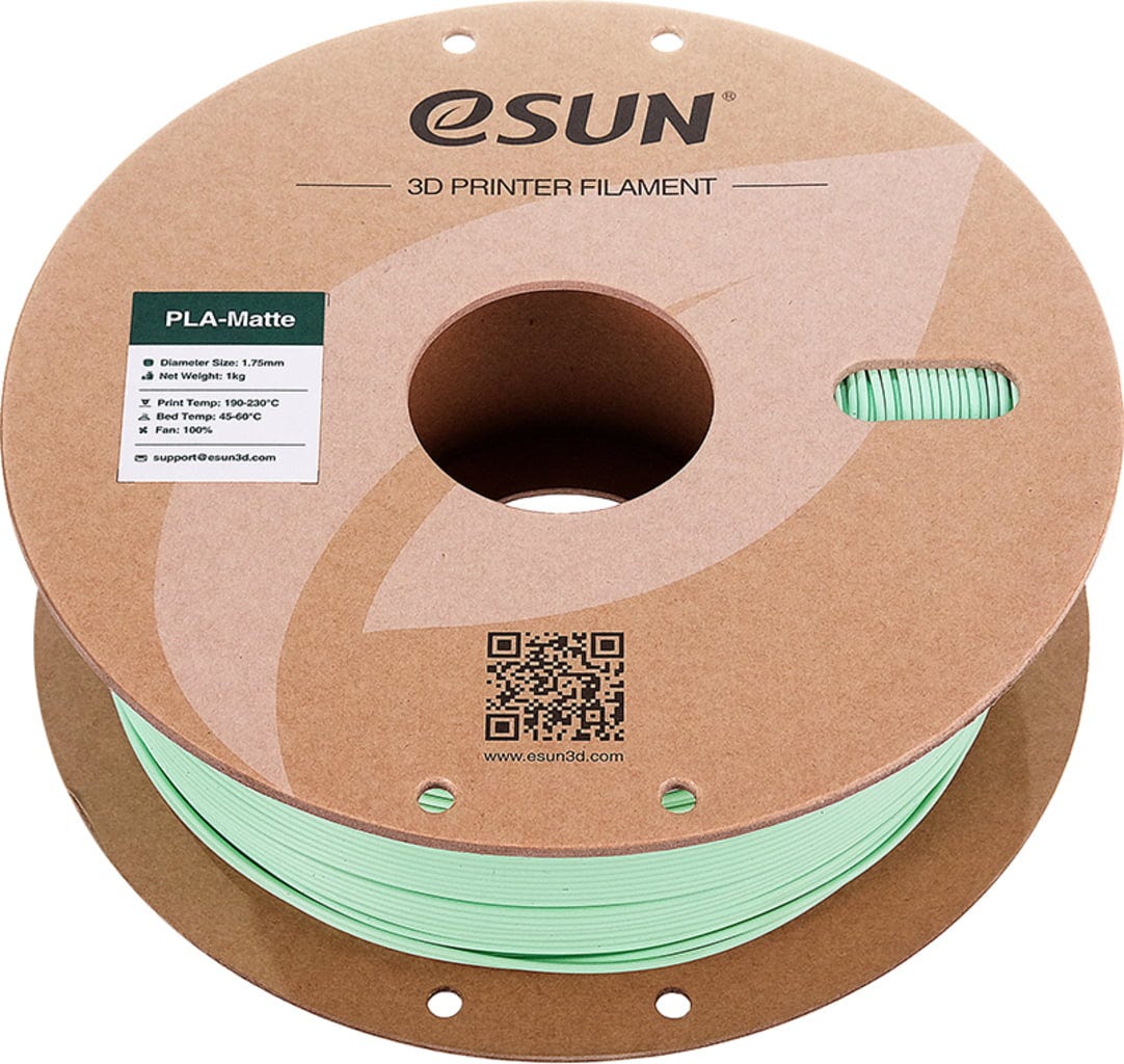 eSUN  PLA-Matte Mint Green, 1,75 mm / 1000 g    Kostengünstiges Filament für Modelle mit matter Oberfläche