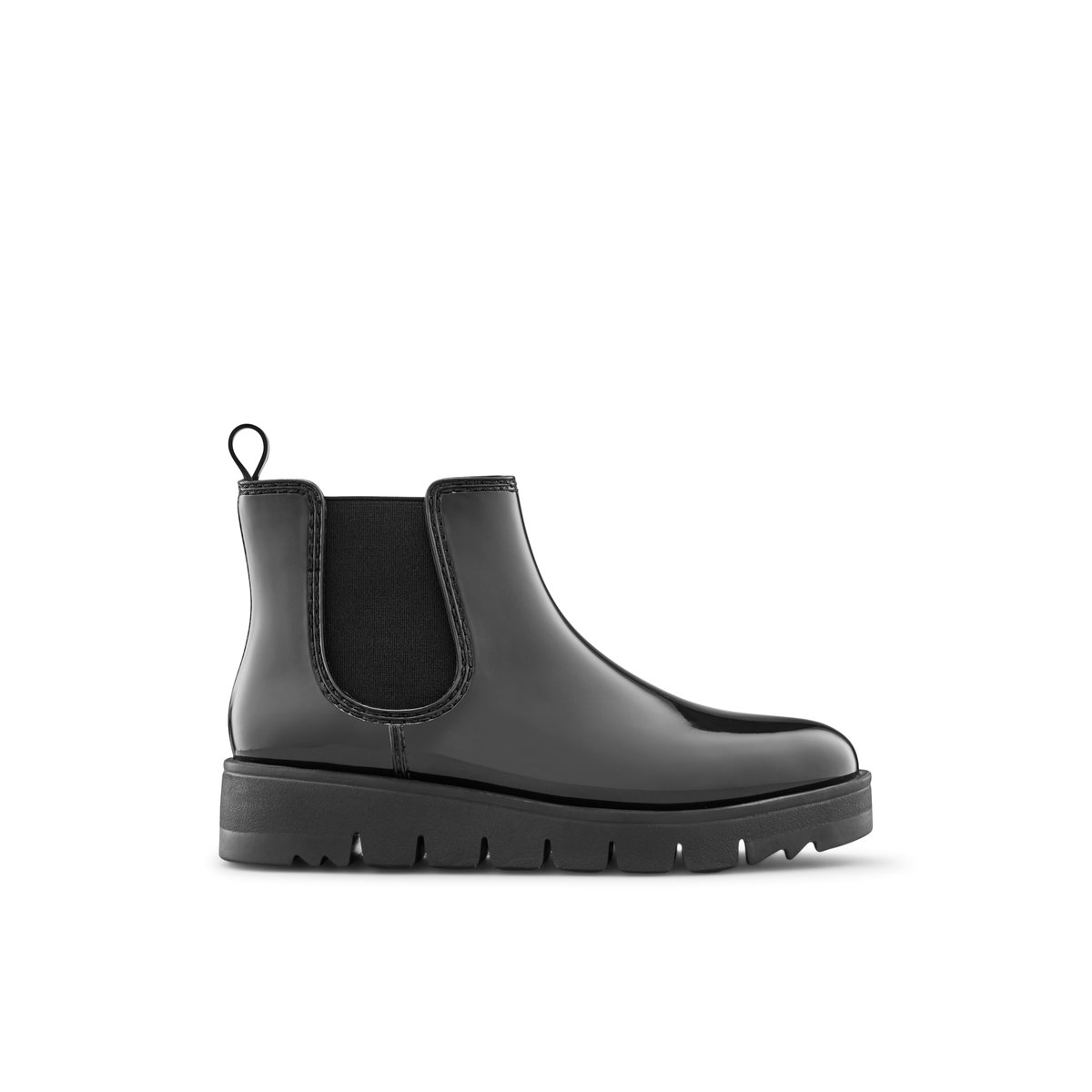 COUGAR-Firenze-Bottes du pluie chelsea - Semelle tracteur - Noir/Noir