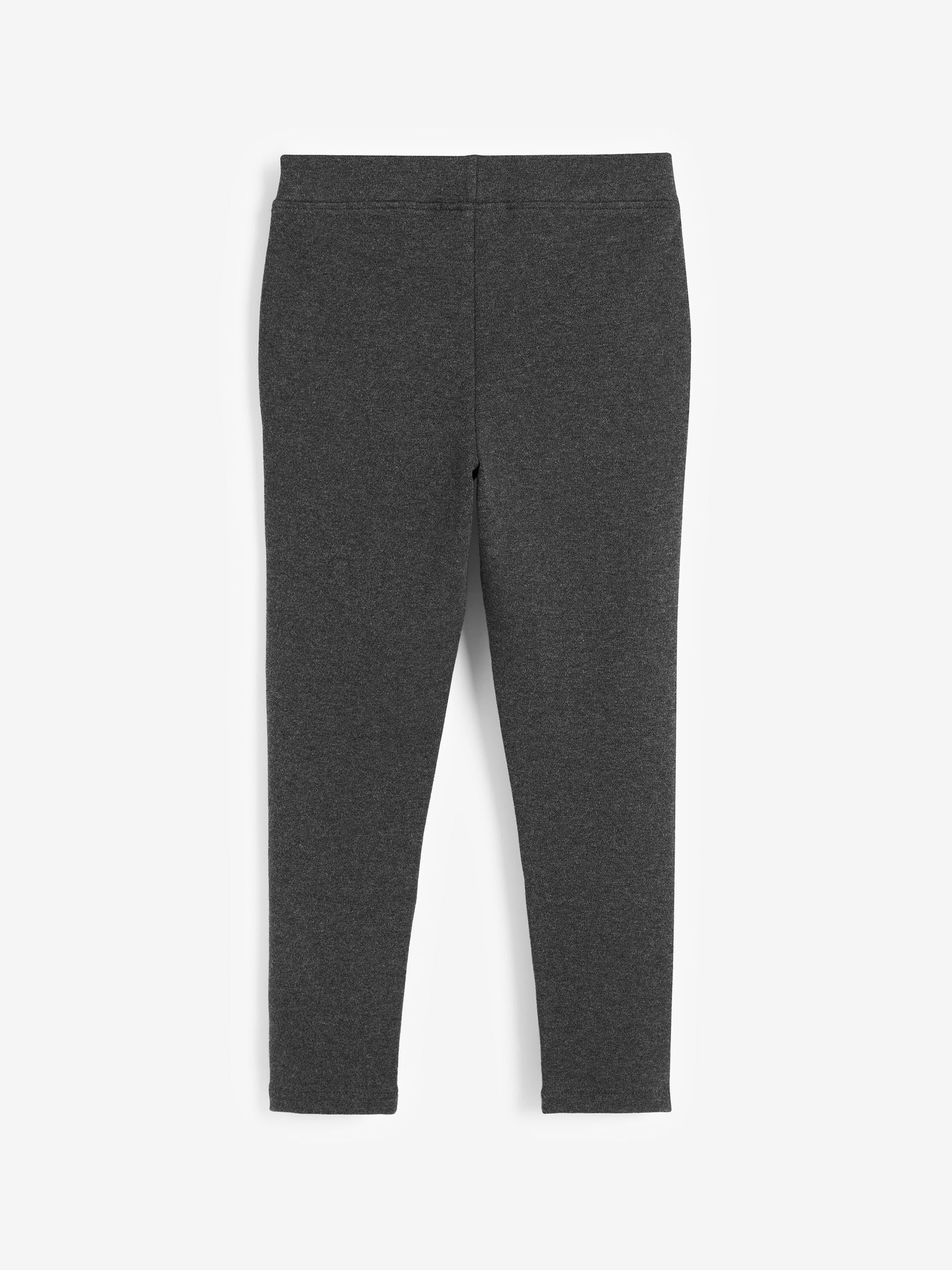 Antraciet - Schoolbroek met hoog aandeel katoen en stretchy, elastische tailleband (3-16jr)