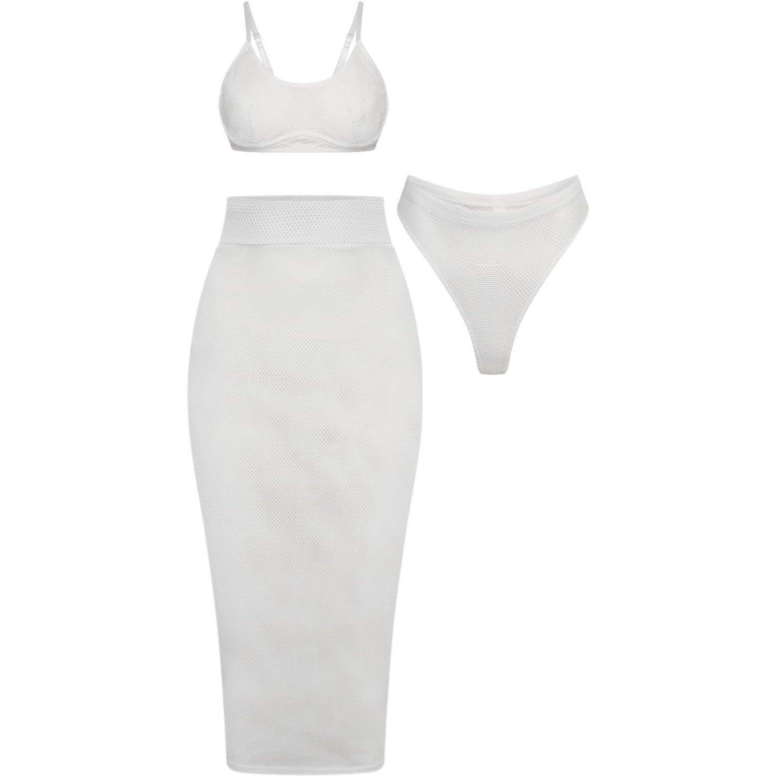 Honeyz Fishnet Set Womens