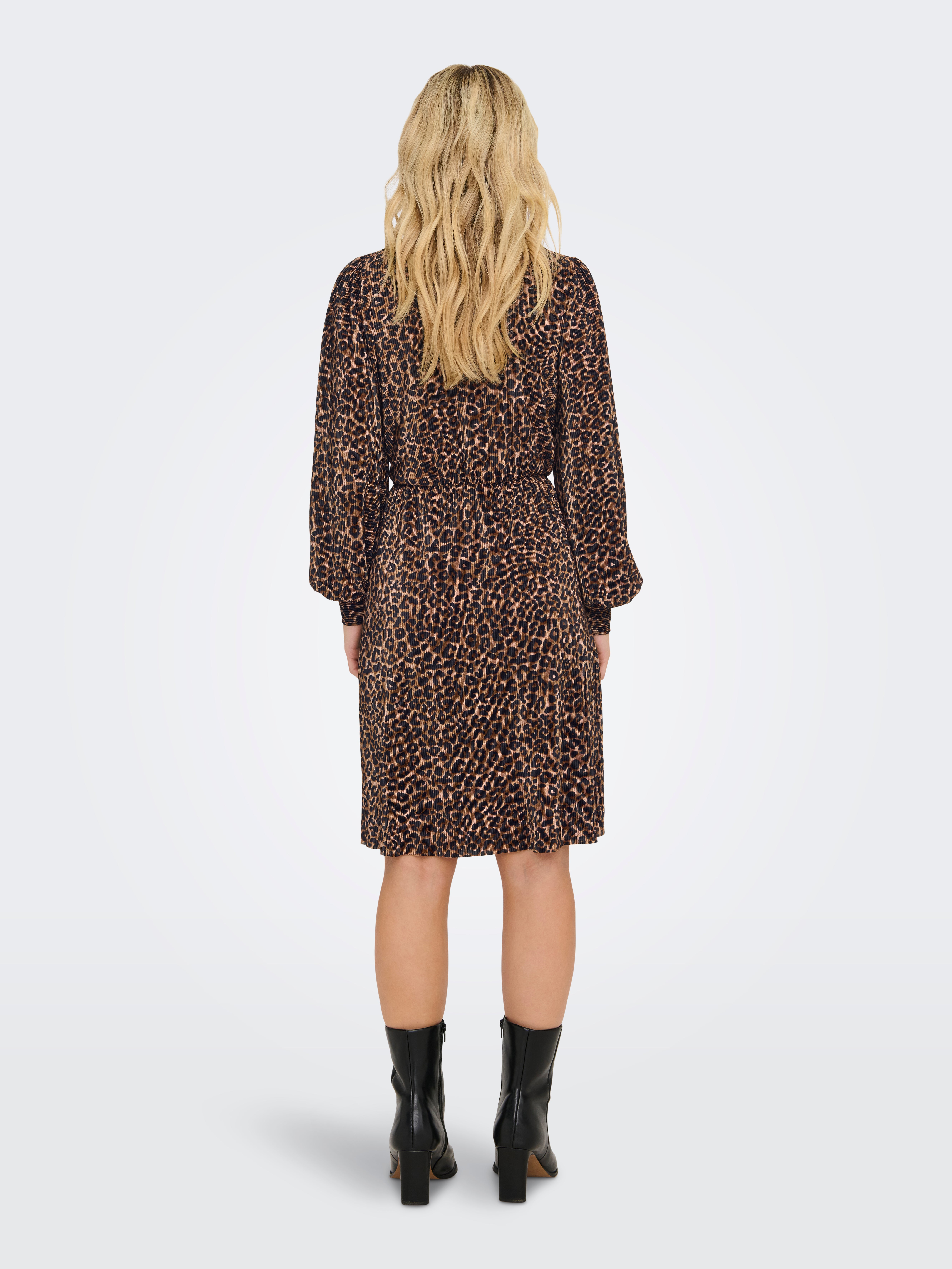 JDYVIA Kurzes Kleid Cognac