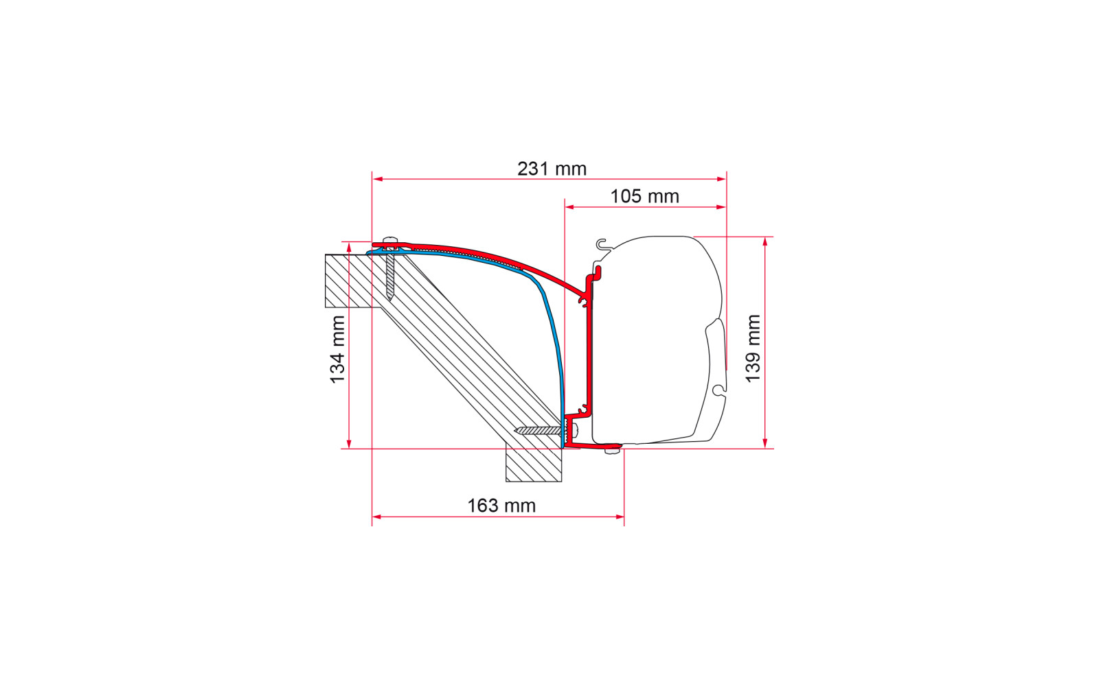 Fiamma Kit Laika Ecovip 07 Markisenadapter für Fiamma F45