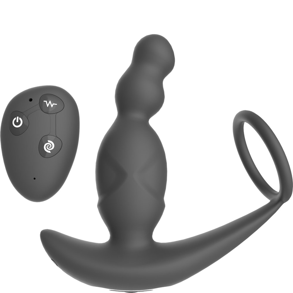 Stimulateur de prostate télécommandé - 10 modes - Gris - Homme