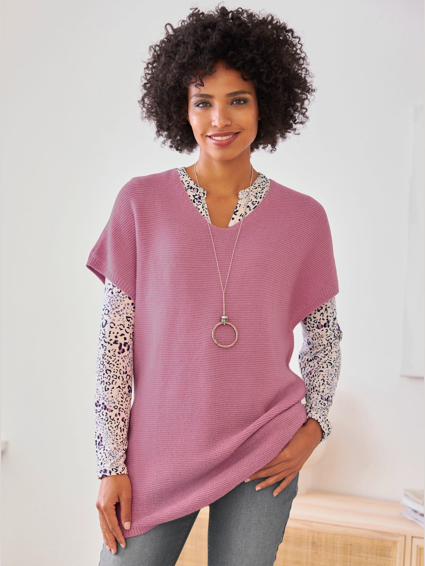 Débardeur en tricot mailles à l'envers tendance
