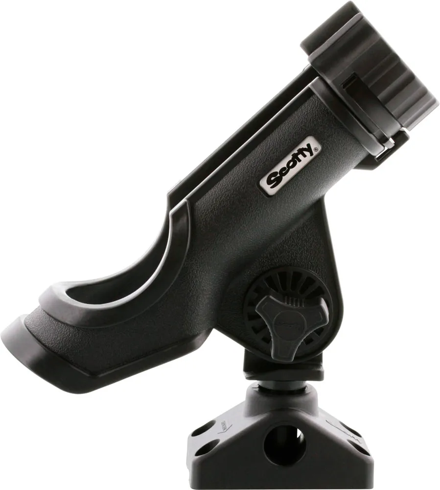 Scotty 230 Powerlock Rod Holder, Black w/241 Side/Deck Mount Black
