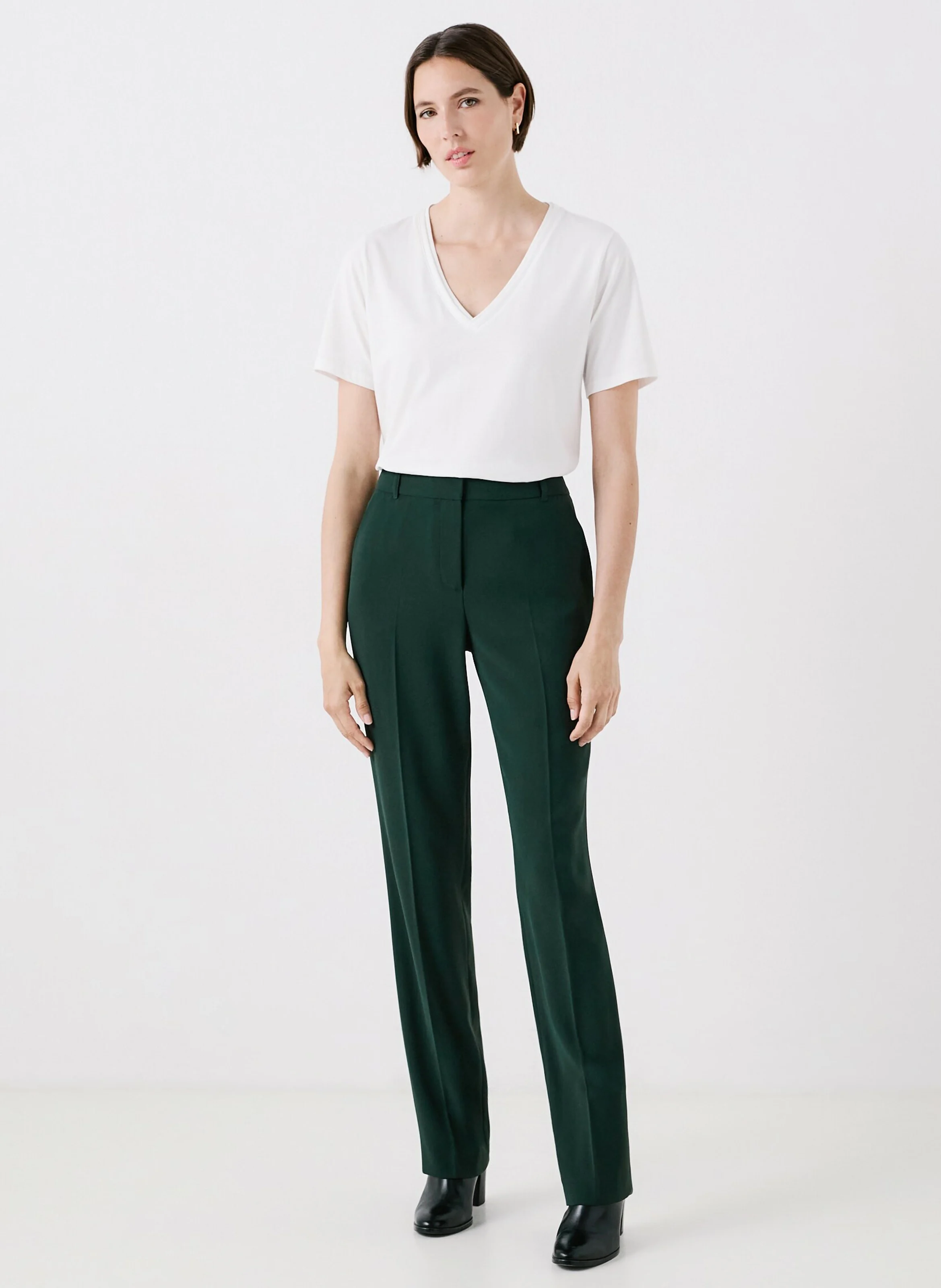 PGAUTIER2 - Pantalon cigarette | Vert