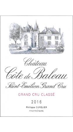 Château Côte de Baleau Grand Cru Classé 2016 Saint-Emilion Rouge