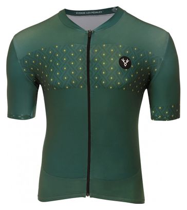 Maillot Manches Courtes LeBram Luz Ardiden Vert Agave Coupe Ajustée