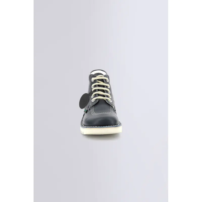 KICK HI BLEU BOTTINES Cuir  Femme