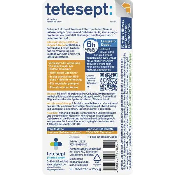 Laktase 7.000 Langzeit-Depot Mini-Tabletten