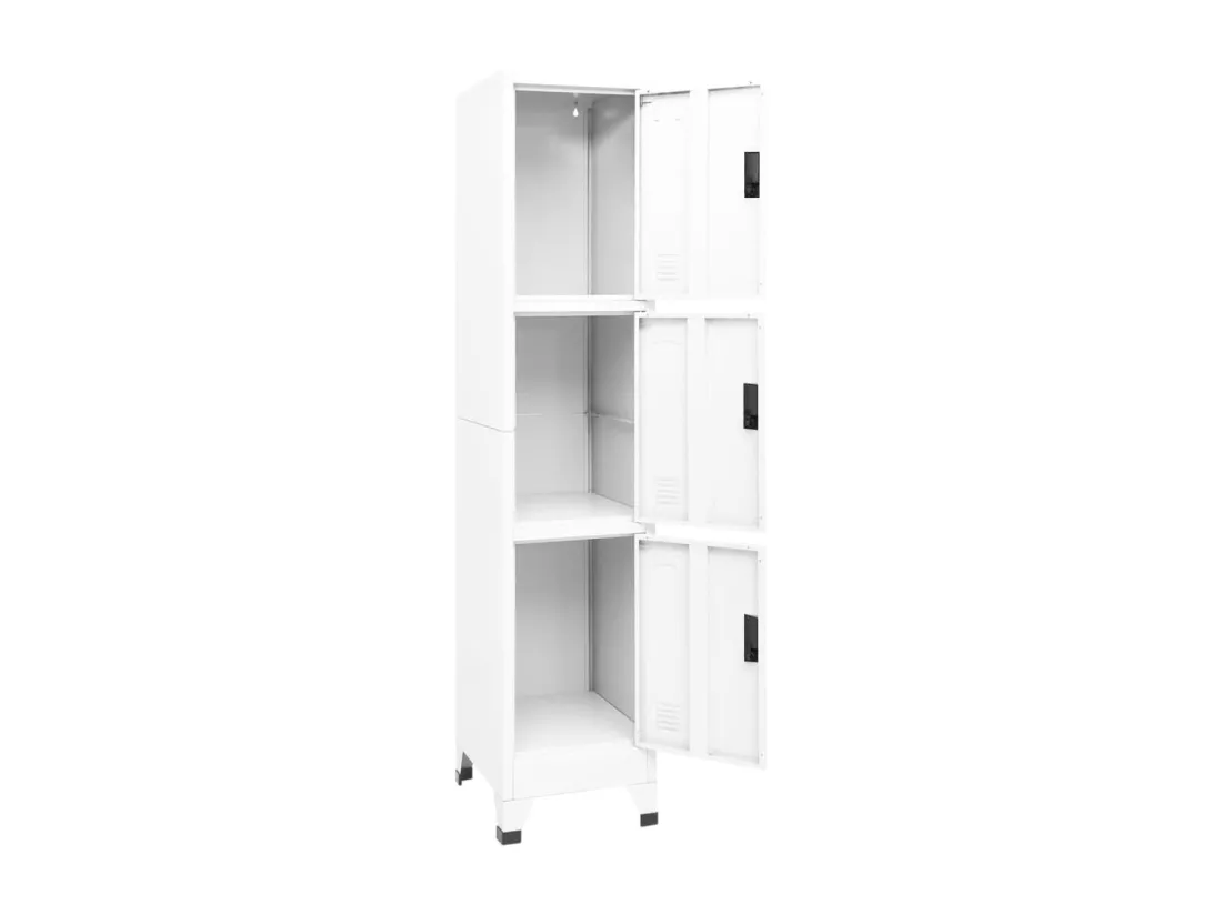 Armoire à casiers Blanc 38x45x180 cm Acier
