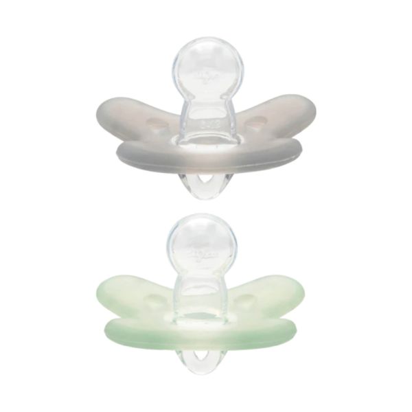 Difrax Fopspeen - Rond - 2 Stuks - 6-12 Mnd - Stone/Sage