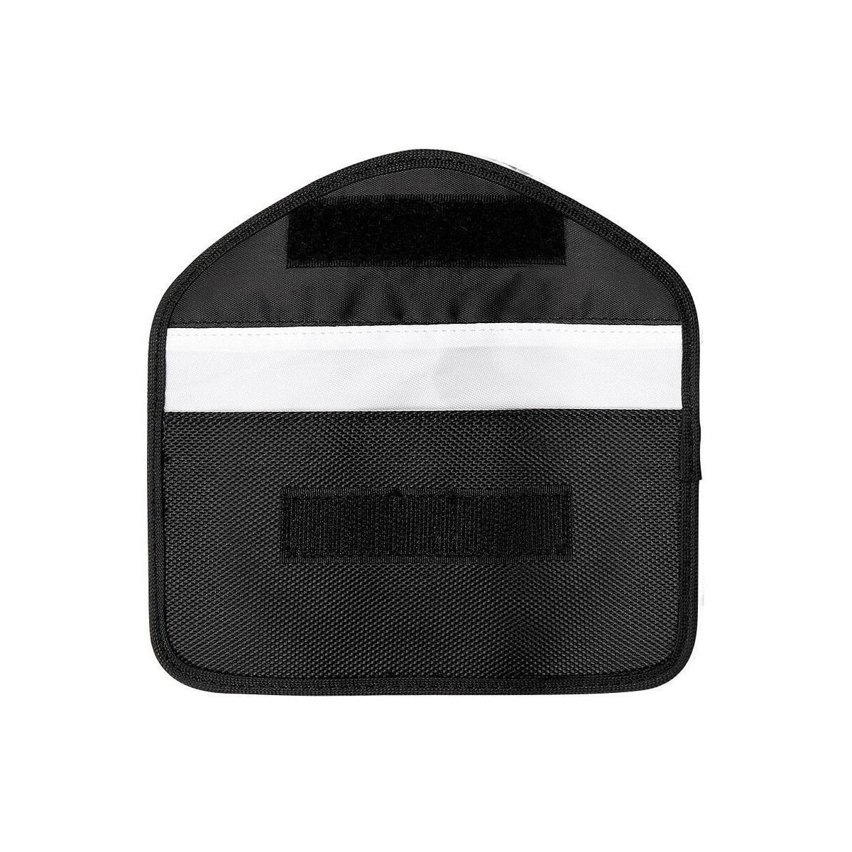 Svart veske med RFID-beskyttelse for kort, telefon, bilnøkler osv.