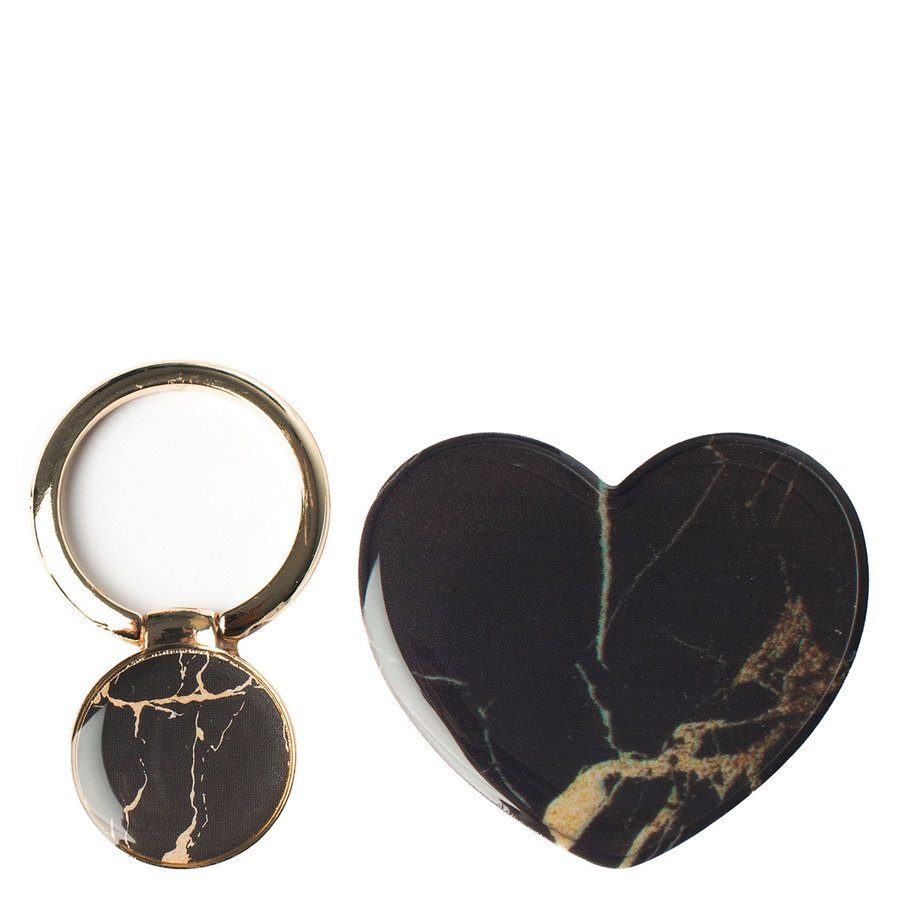 Shelas Ringholder og Heart Pop til mobil - Sort