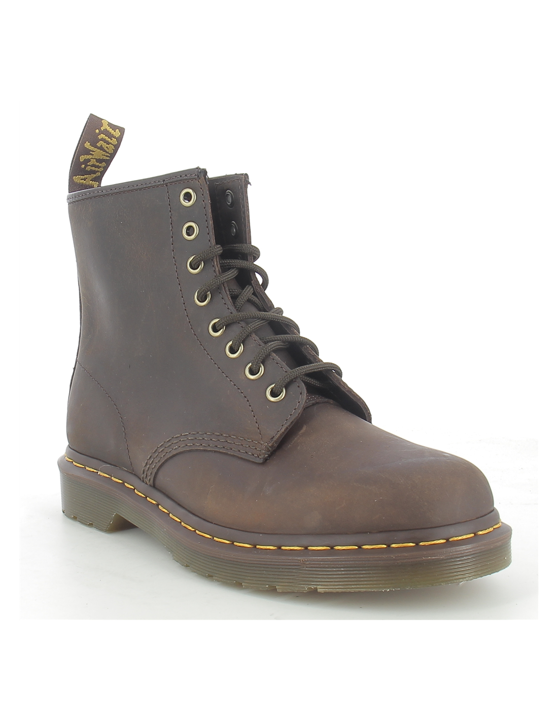 dr martens boots homme 1460 cuir crazy horse marron