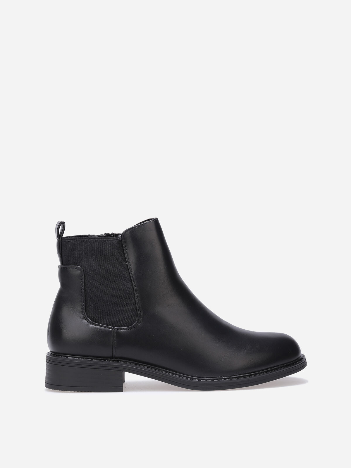 Bottines chelsea à bout rond- Noir