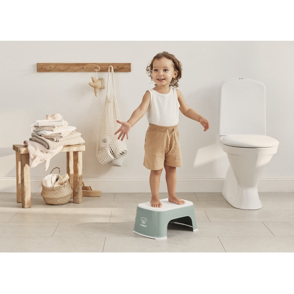 Køb BabyBjörn Grey Green/White Børnetaburet