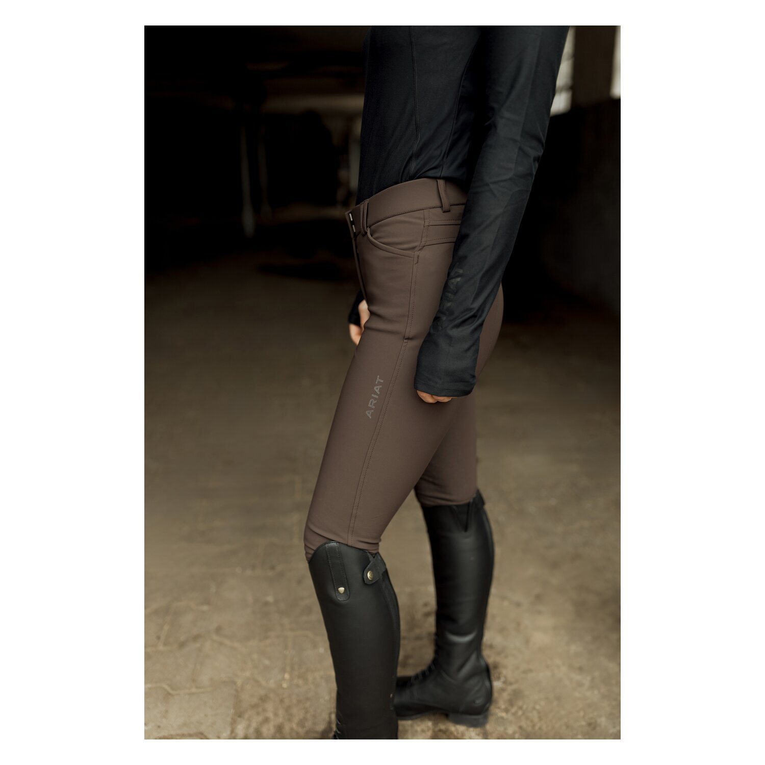 ARIAT Gesäßeinsatz-Reithose Tri Factor Vivacity Half Grip  - mole