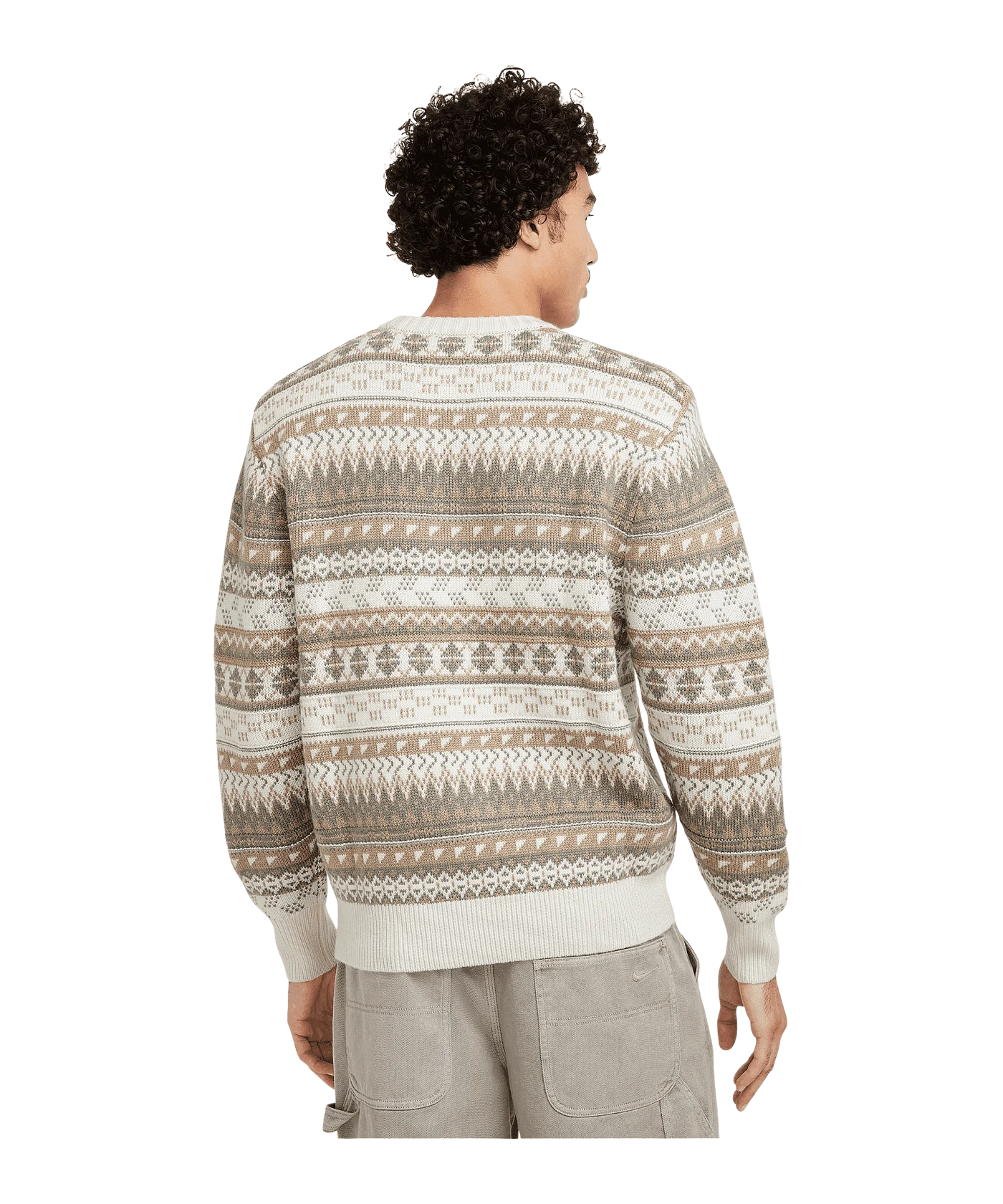 Nike Fair Isle Crew Sweatshirt Beige F105
