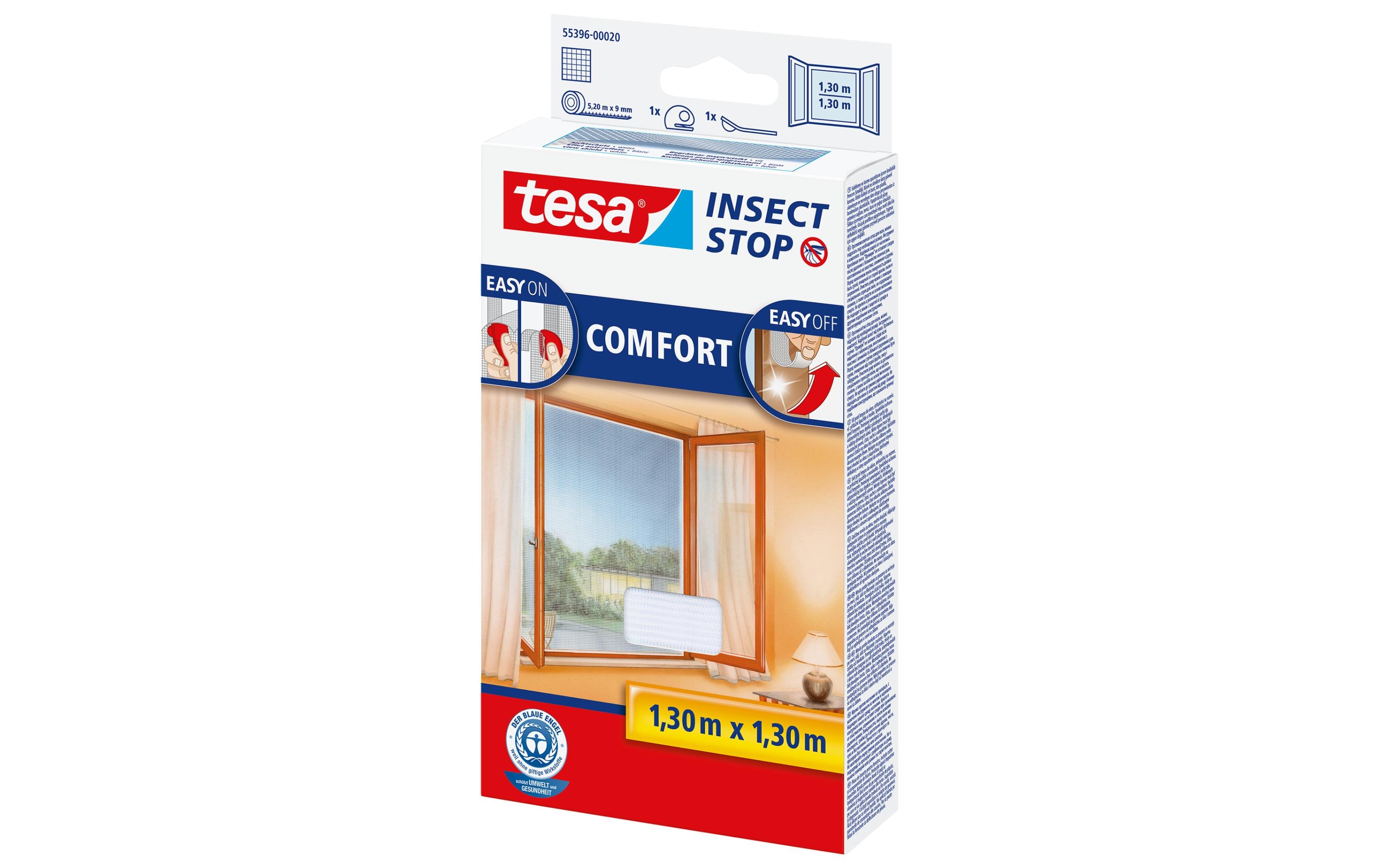 Fliegengitter Insect Stop Comfort Fenster 1.3x1.3m weissInsektenschutz für Fenster, weiss