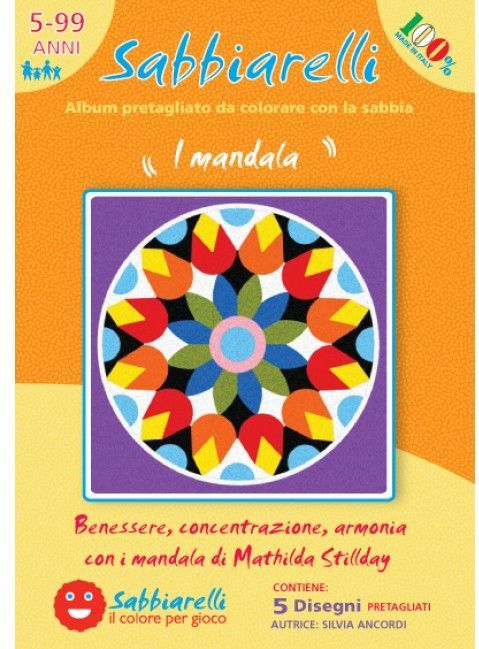 Sabbiarelli - Album - Mandala Tekeningen - 5 Vellen - 100% Made in Italy