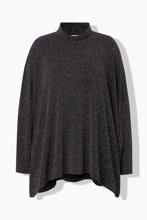 T-Shirt, oversized, Glitzer-Jersey