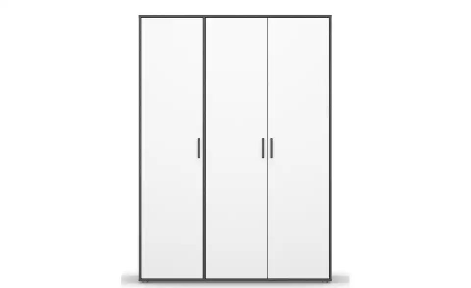 Drehtürenschrank Absetzung: Grau 140 cm 3 Stück
