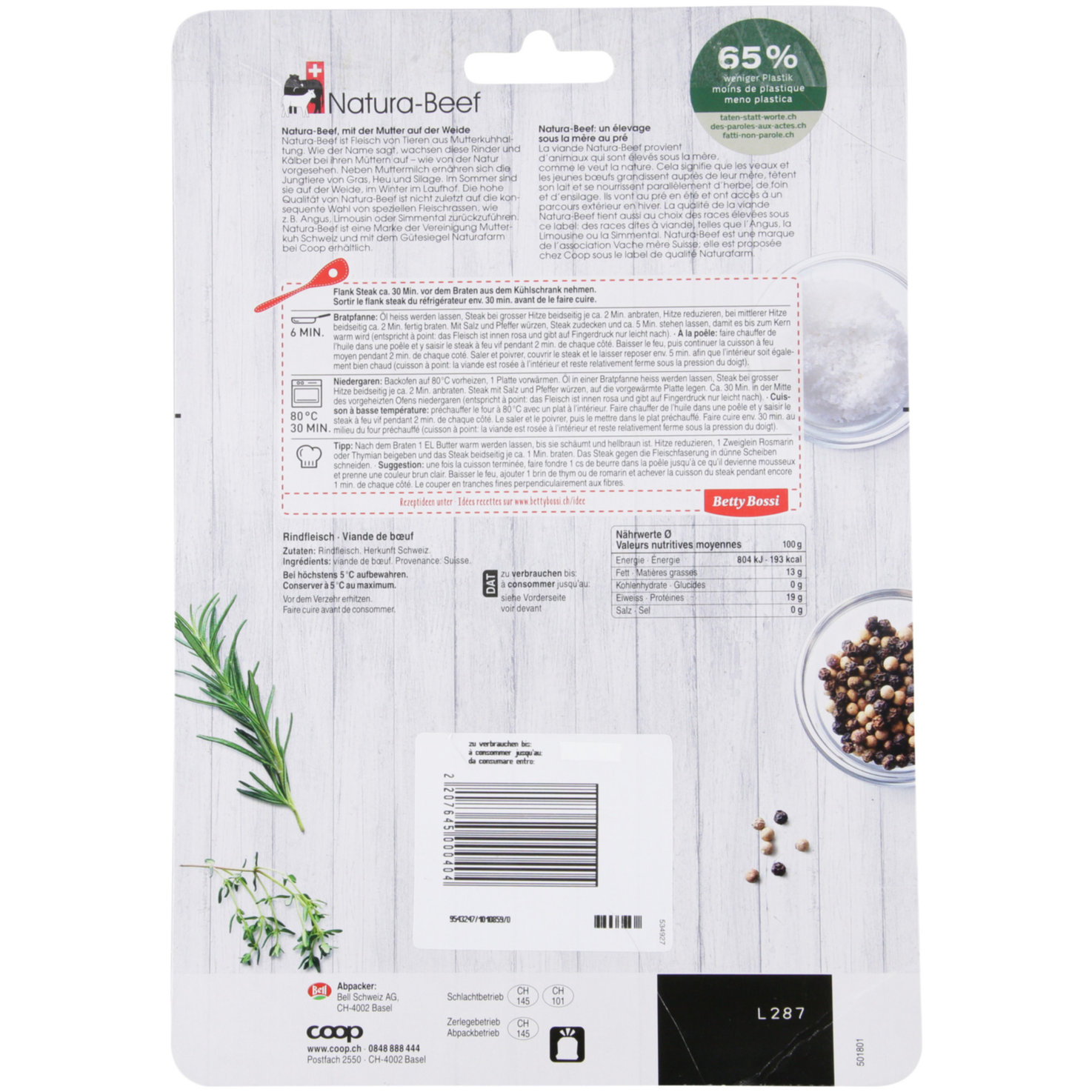 Naturafarm Natura-Beef Flank Steak ca. 200g