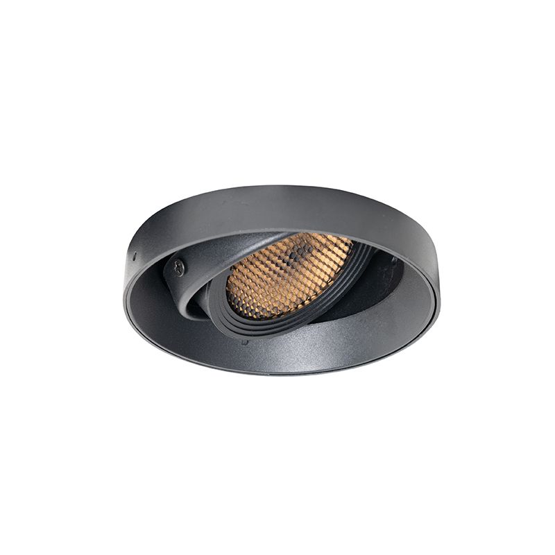 Moderne inbouwspot zwart GU10 AR70 rond trimless - Oneon Honey