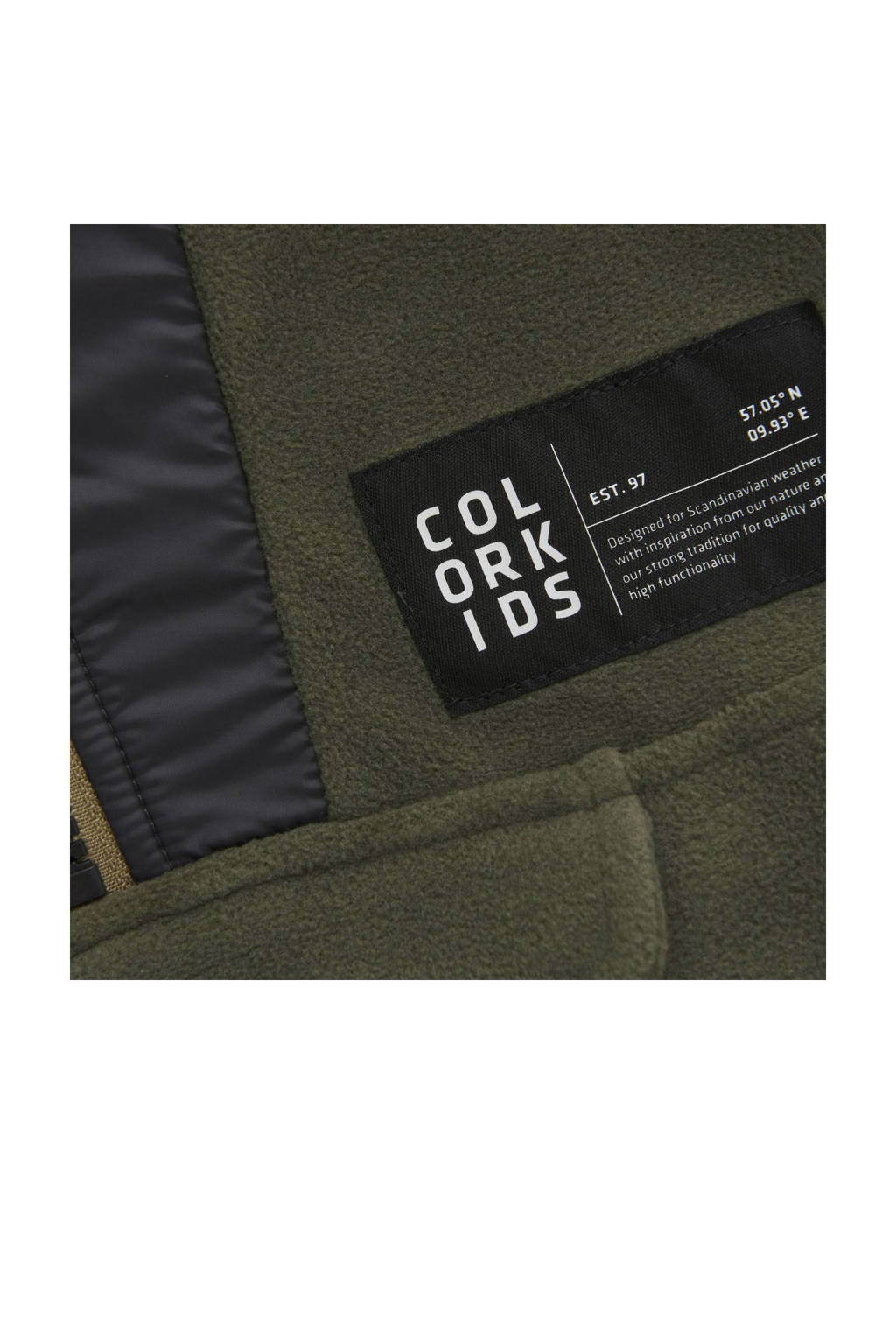 Color Kids fleece anorak olijfgroen