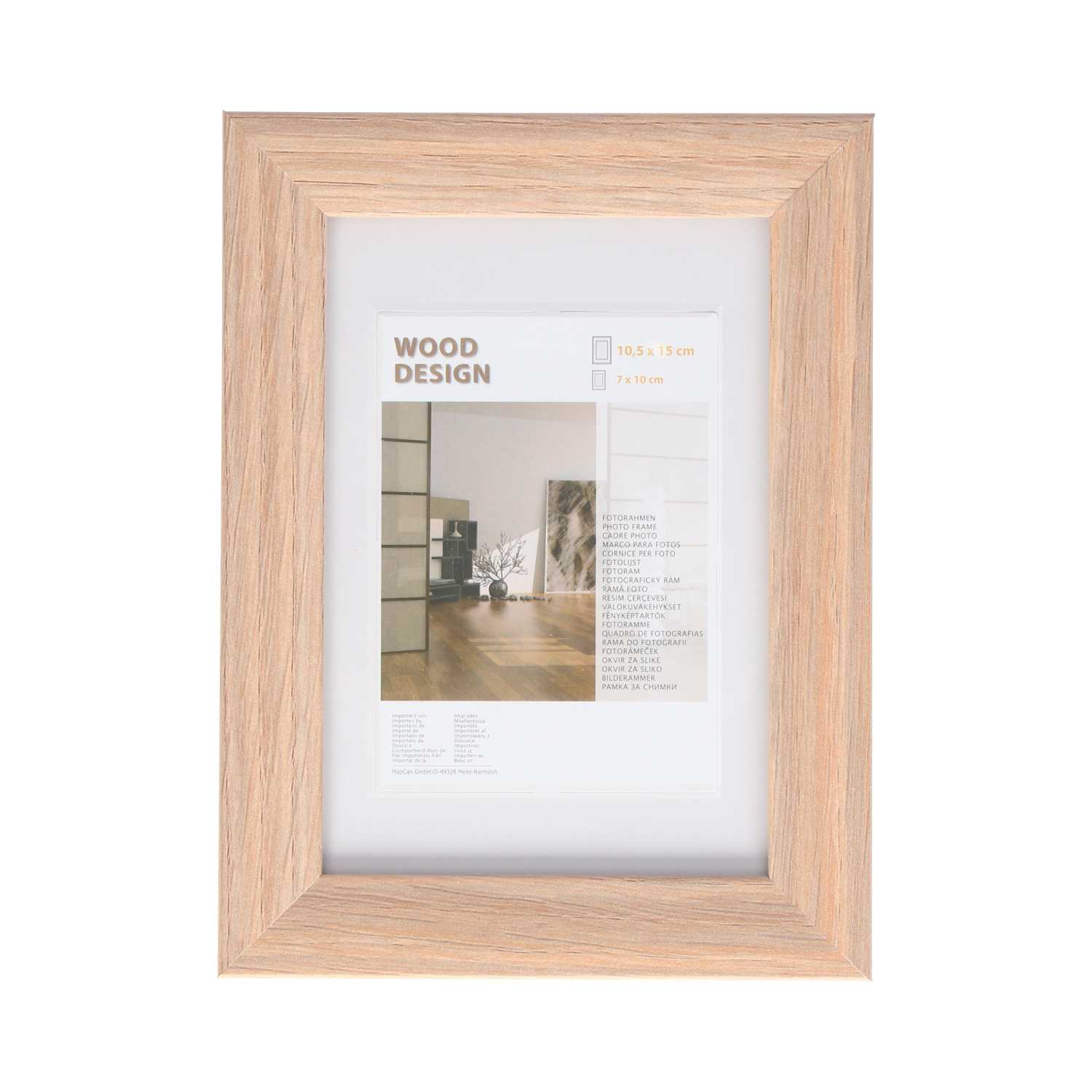 Bilderrahmen Milano aus Holz mit Passepartout 10,5 x 15 cm / 7 x 10 cm 4fach