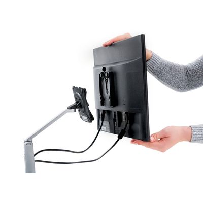 Novus Clu I - Support de table pour moniteur jusqu'à 283mm - argent / anthracite
