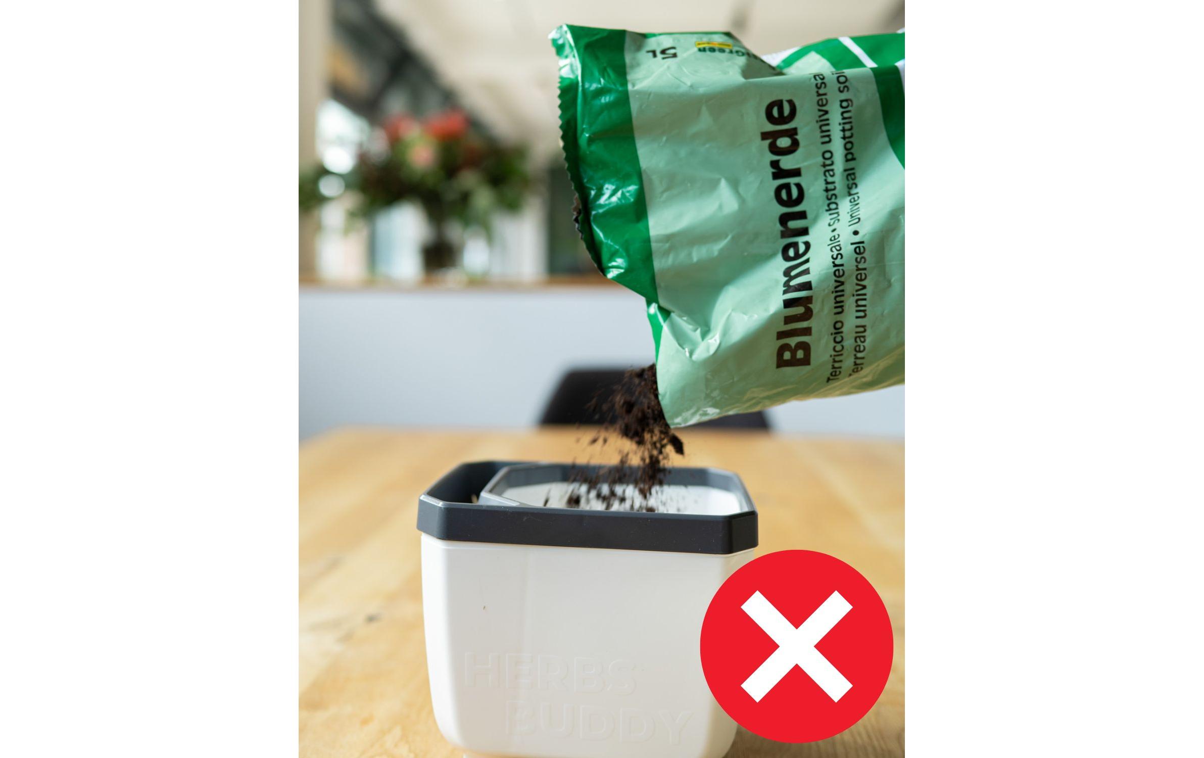 HERBS BUDDY Kräutertopf 3er Set WeissKräutertopf mit Wasserreservoir und Kippfunktion