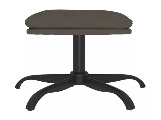 Repose-pied Gris foncé 60x60x36 cm Velours
