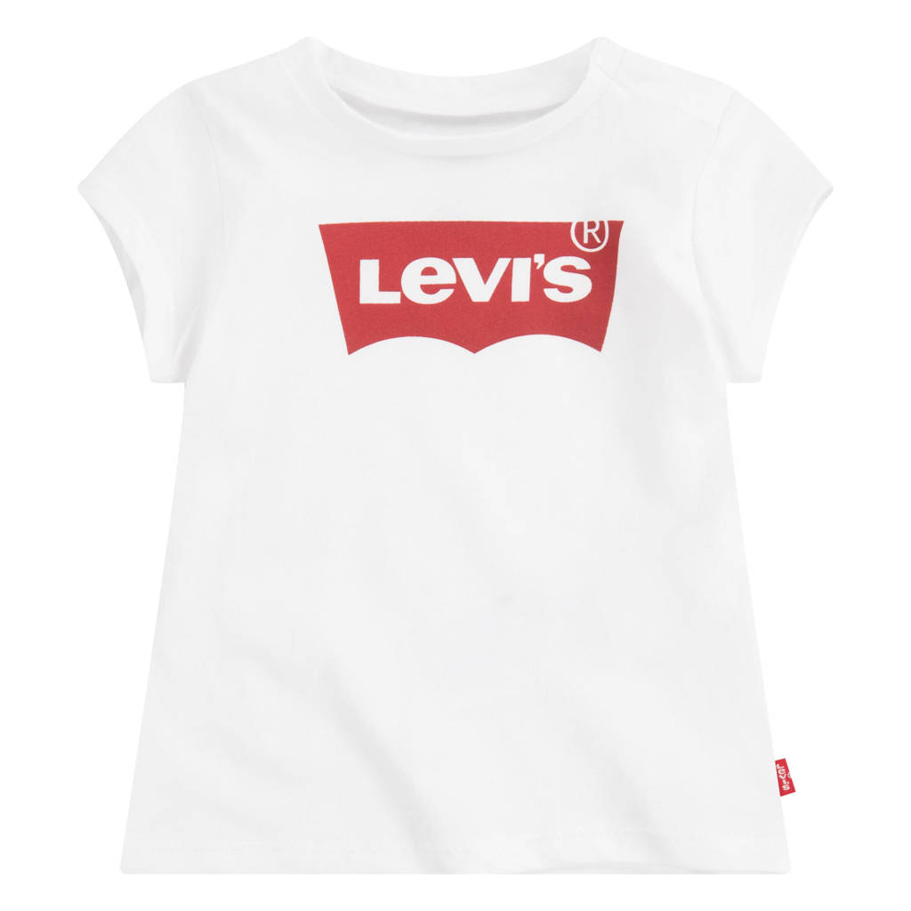 Levi's T-shirt Batwing met logo wit