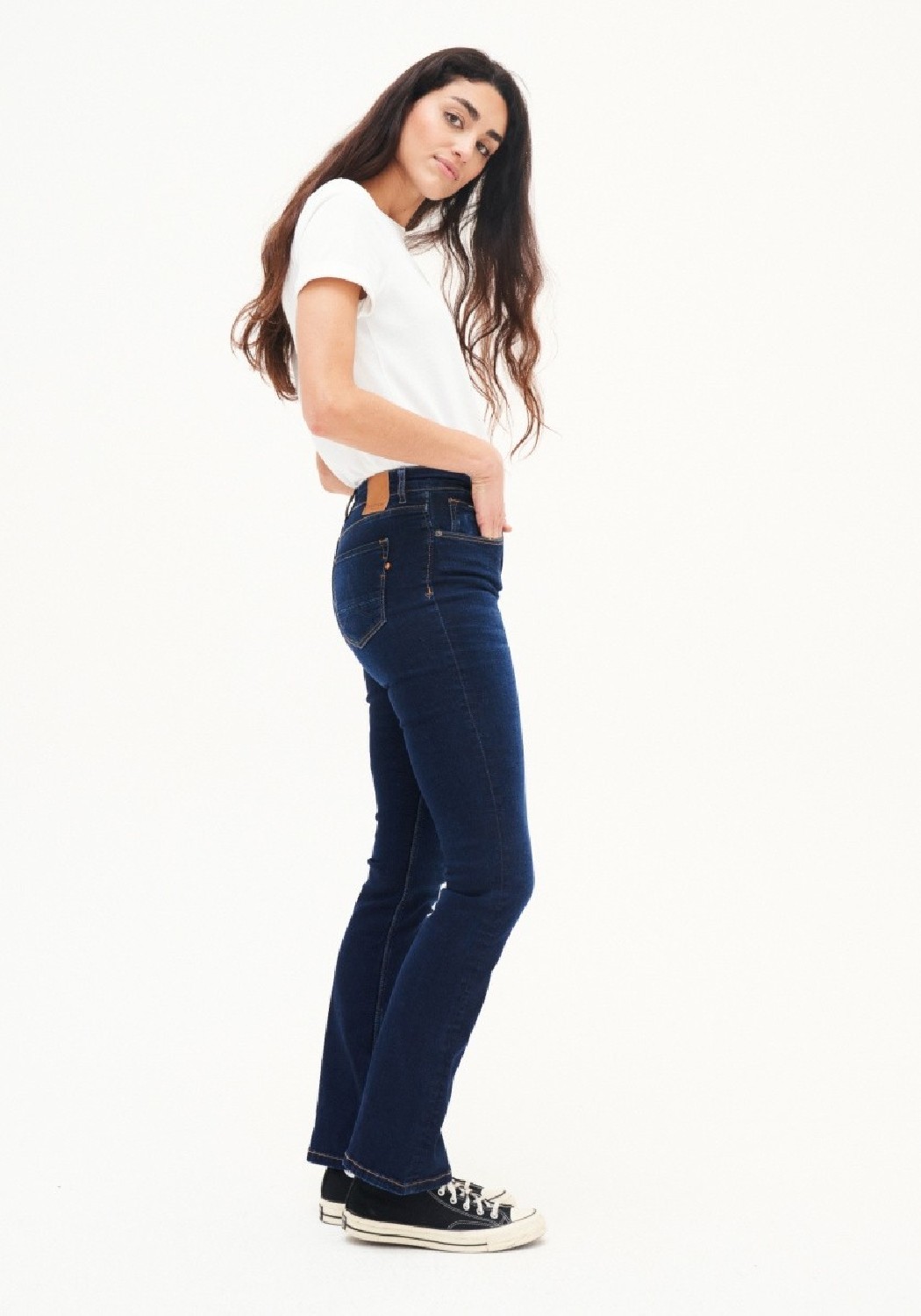 Kuyichi Damen-Jeans Amy Bootcut Herbal Blue Deep Blue
